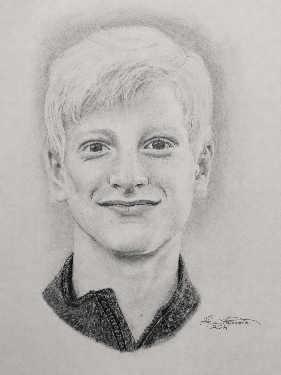 Teen graphite portrait