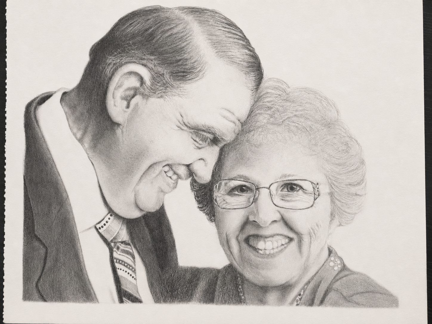 Couple graphite portrait