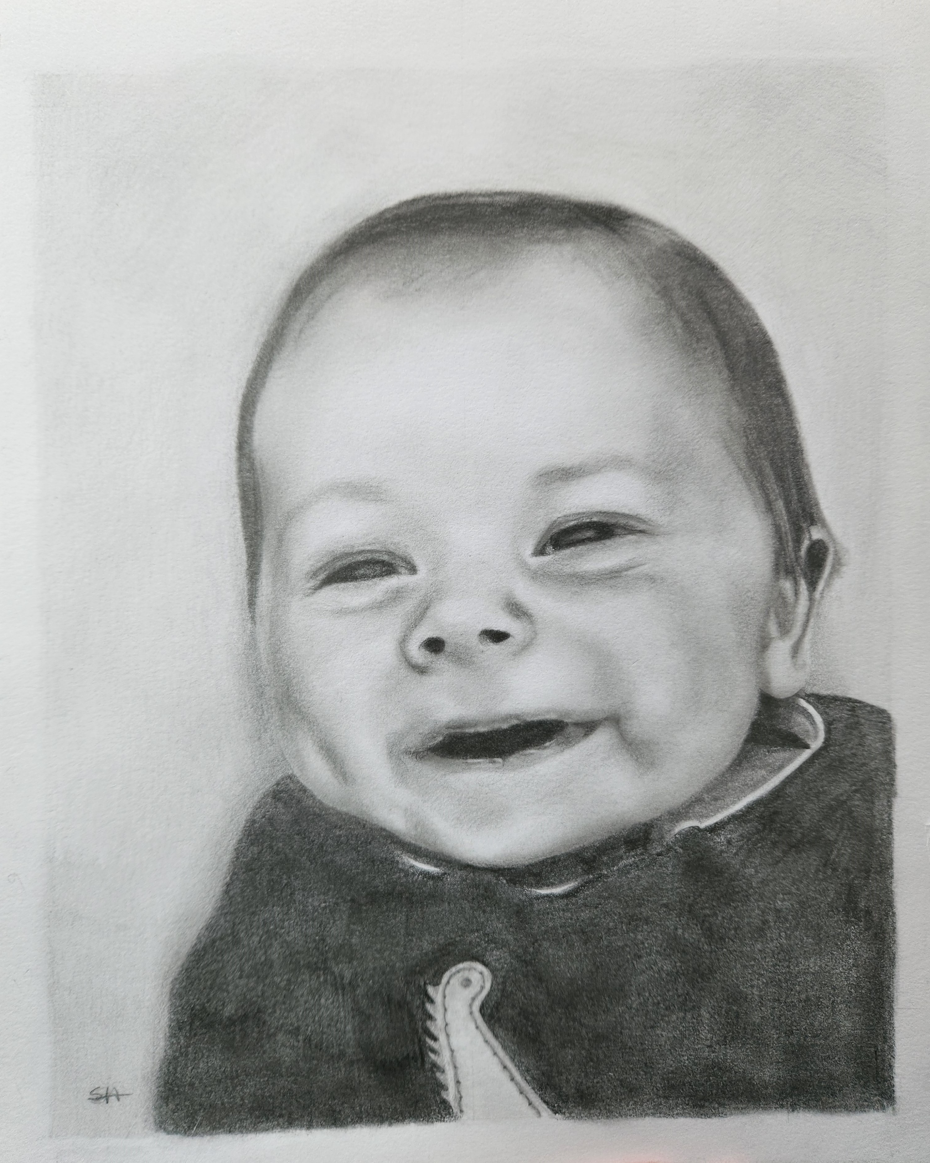 Child graphite portrait