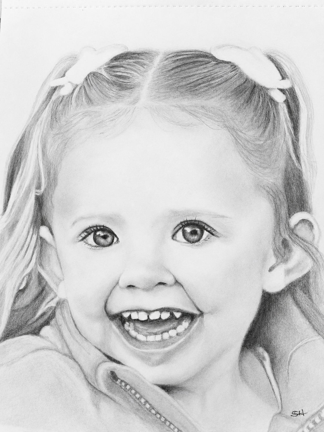 Child graphite portrait