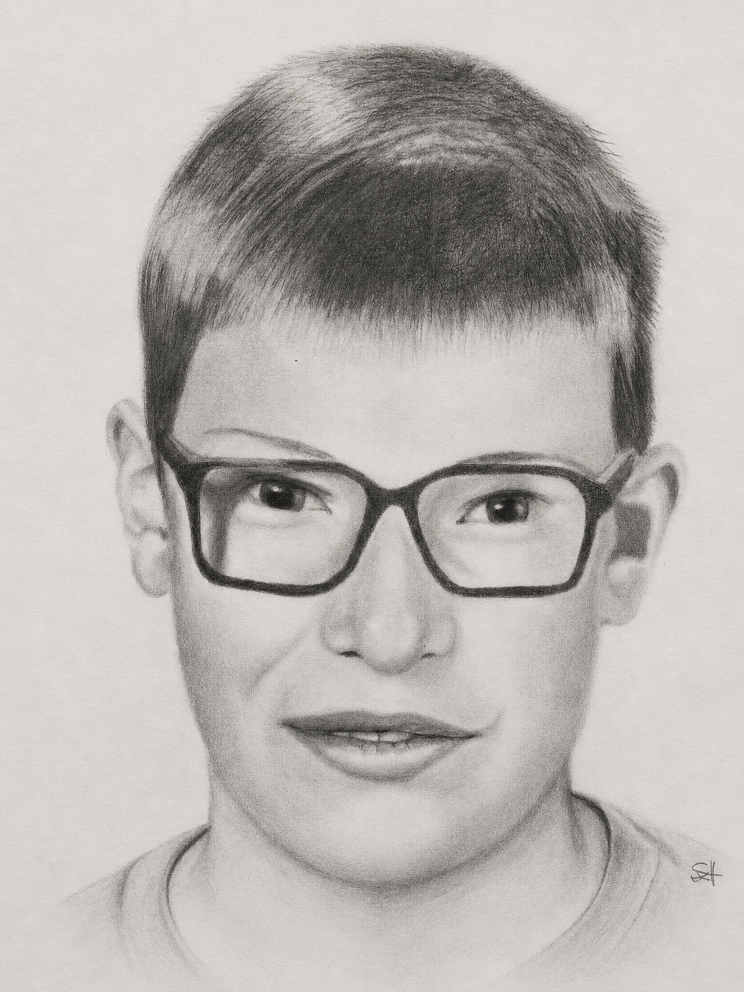 Child graphite portrait